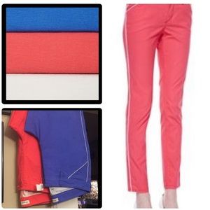 Christopher Blue: Lotus Piped Gabardine “Isabel” Pants